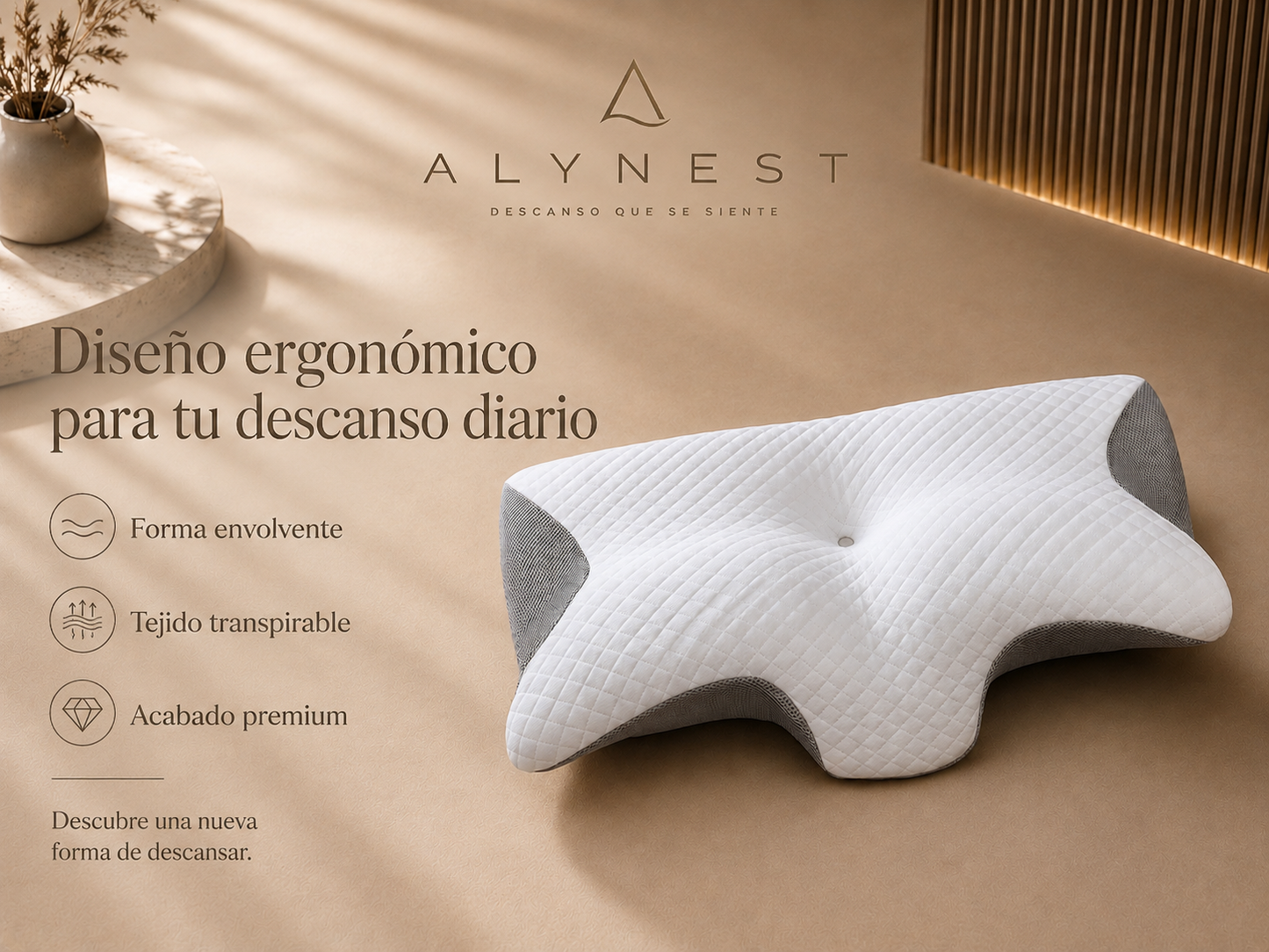 Almohada cervical ergonómica