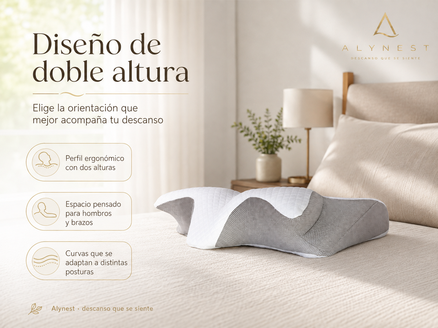 Almohada cervical ergonómica